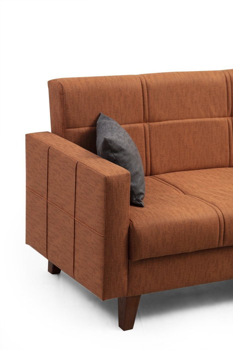 Atelier Del Sofa Polya Sofá Cama Esquinero Rojo Teja